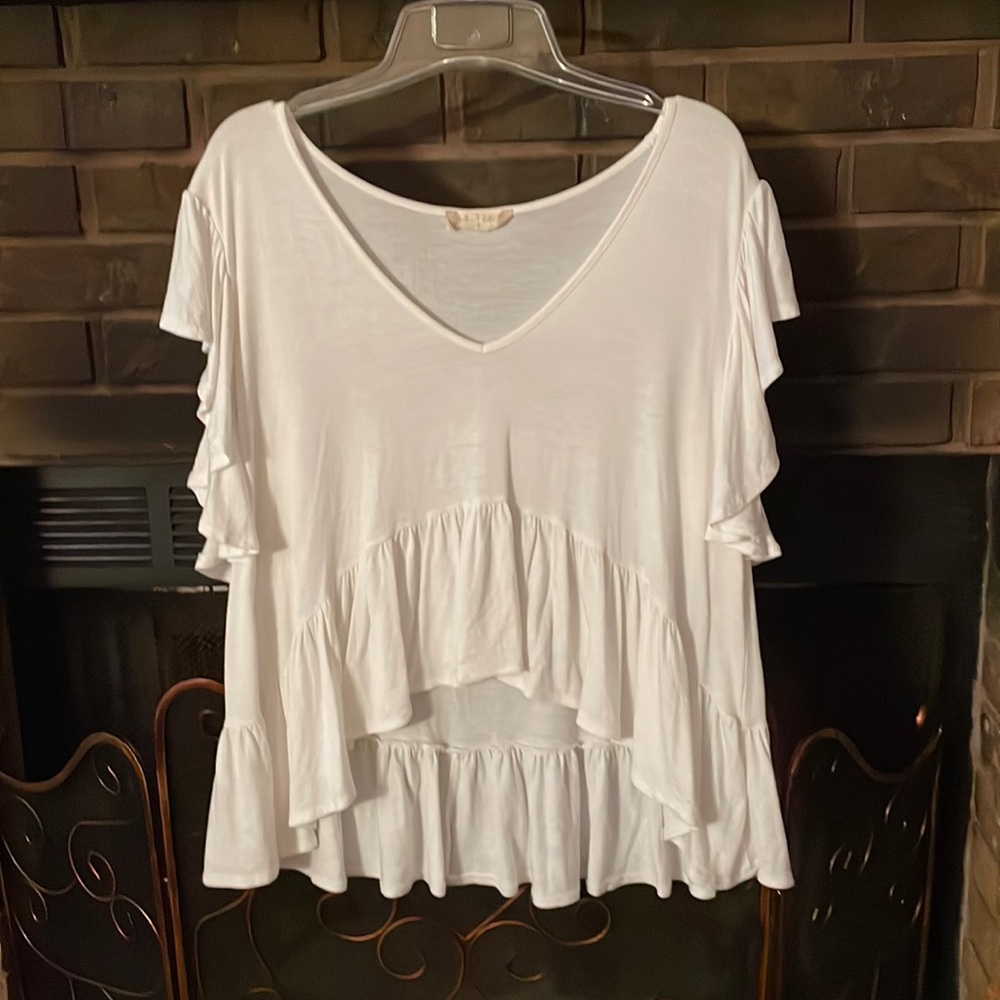 Altar’d State White Flowy Top